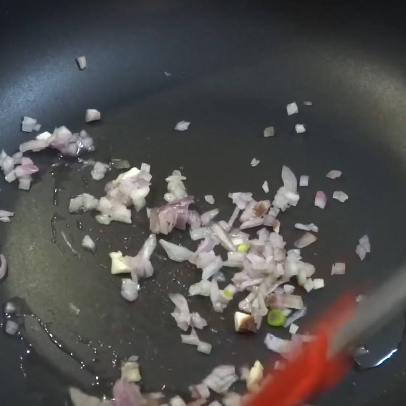 Step 2 Sauté ingredients for colorful fried egg rolls