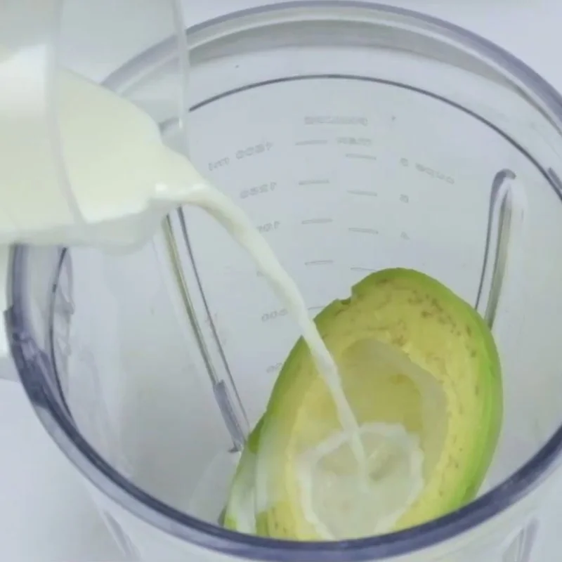 Step 2 Blend the avocado for Coconut Avocado Ice Cream