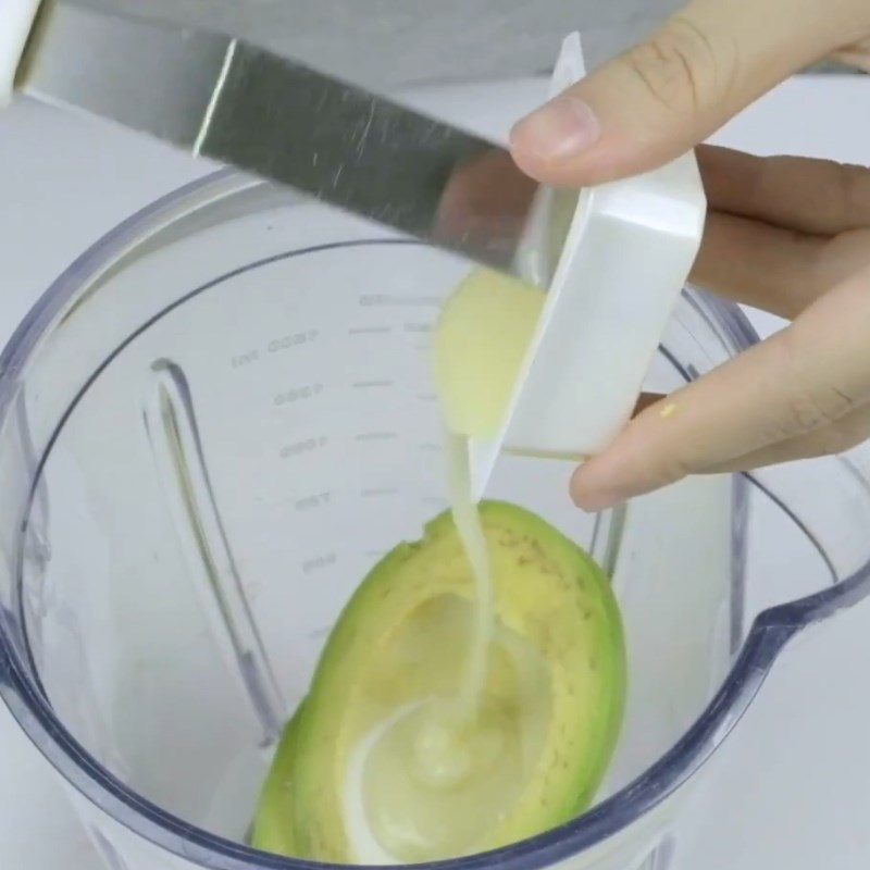 Step 2 Blend the avocado for Coconut Avocado Ice Cream