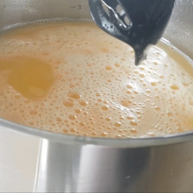 Step 3 Blend the mixture Peach juice cooking