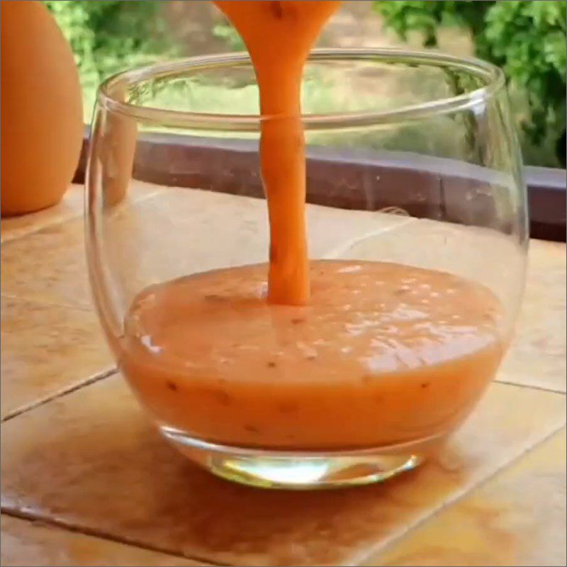 Step 2 Blend the peach and plum ingredient mixture
