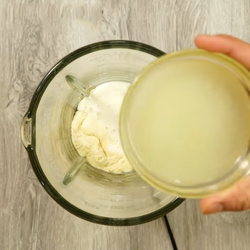 Step 2 Blend the protein lemon smoothie Lemon protein smoothie