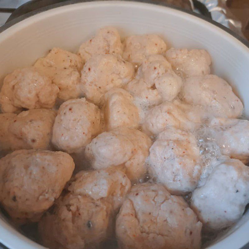 Step 2 Grind and steam meatballs for fried shrimp and chicken meatloaf
