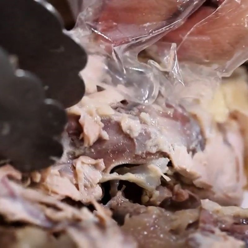 Step 4 Shred the chicken Korean chicken noodle