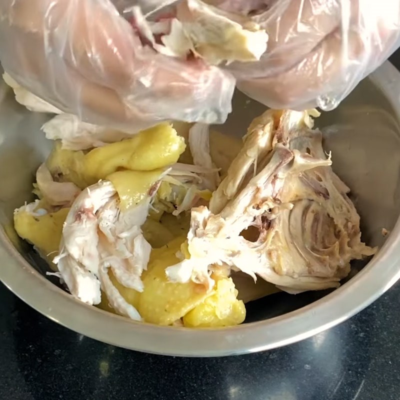 Step 4 Shred the Chicken and Complete the Dish Chicken Noodles
