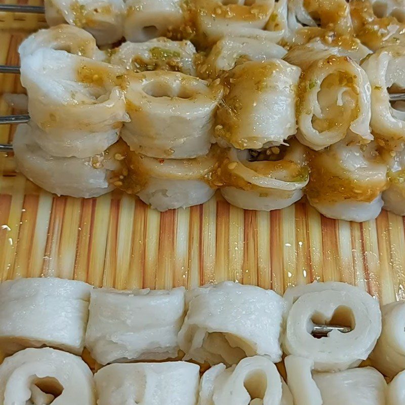 Step 3 Marinate and grill mì căn Grilled mì căn