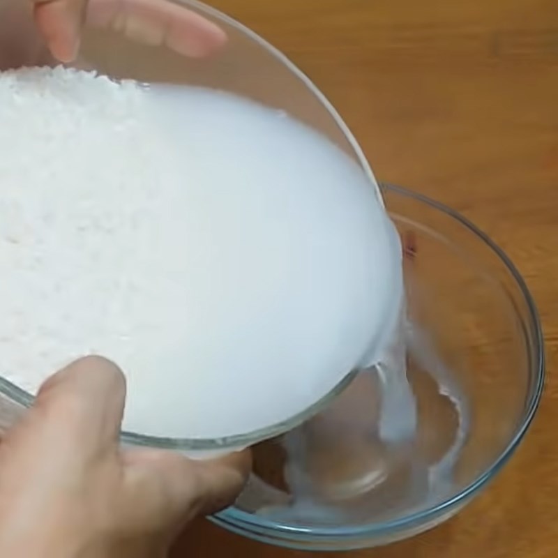 Step 1 Wash rice to get water for Western Pickled Melon