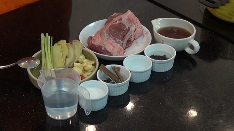 Ingredients for Pickled Brisket Dish