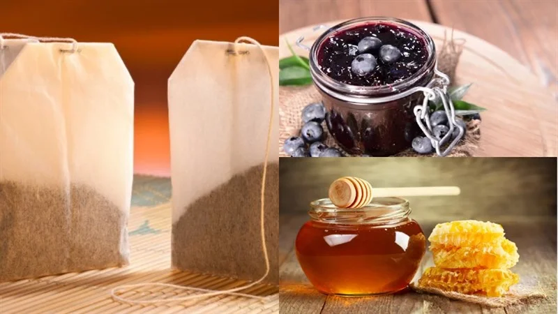 Ingredients for mint tea dish