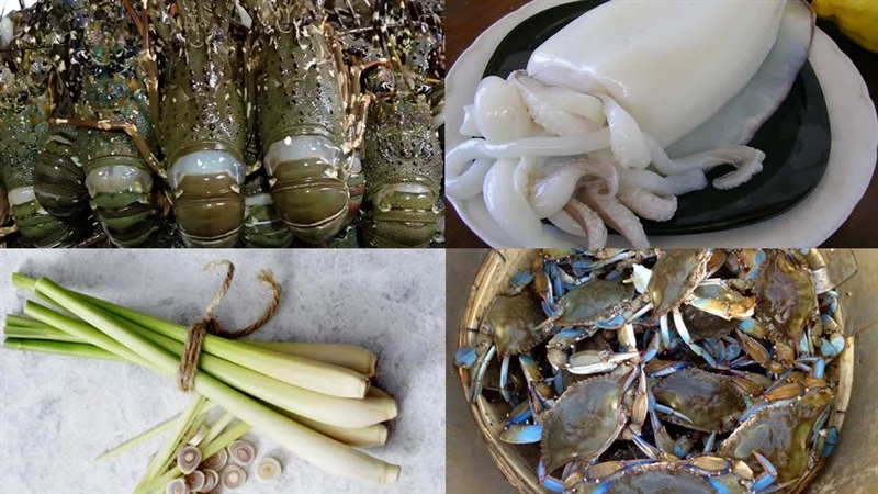 Ingredients for the dish 2 ways to cook lobster hot pot