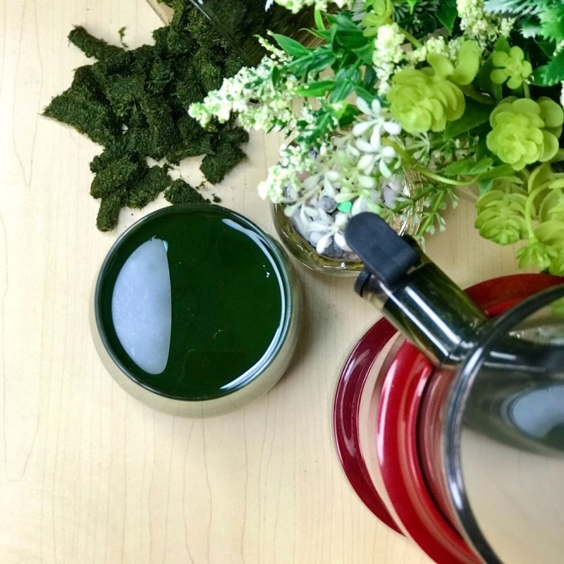 Step 3 Finished Product of Pennywort Juice using a slow juicer