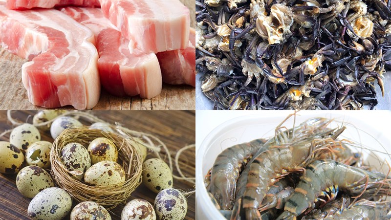 Ingredients for Phu Chiêm Quang noodles