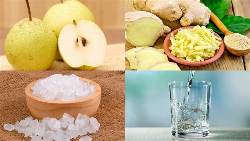 Ingredients for 2 ways to make pear juice
