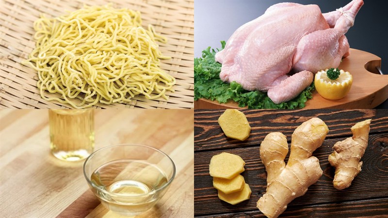 Ingredients for ramen dish