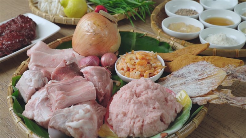 Ingredients for noodle soup
