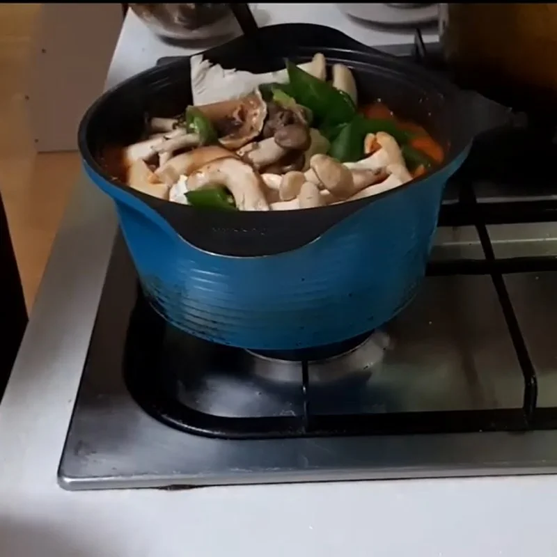 Step 4 Cooking minced fish with vegetables Korean minced fish soup