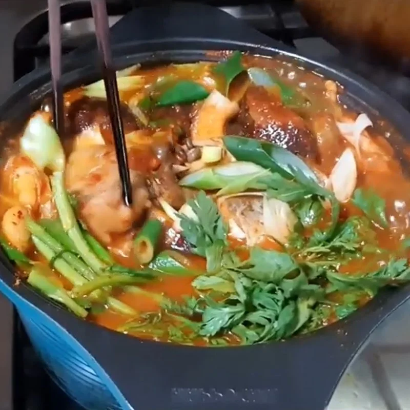 Step 4 Cooking minced fish with vegetables Korean minced fish soup