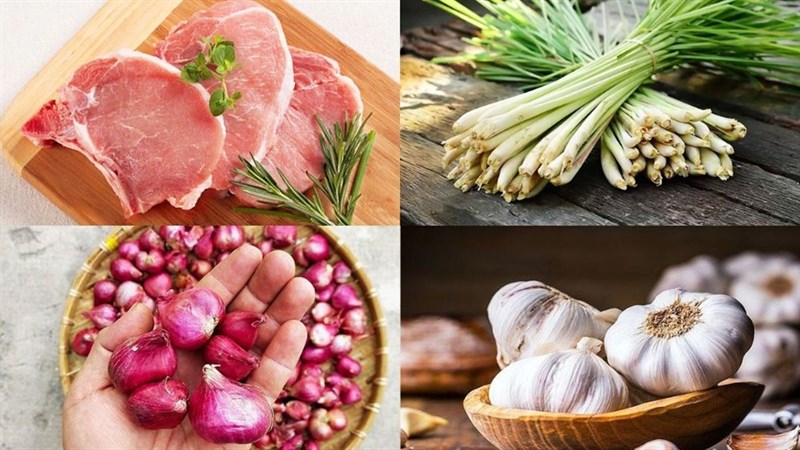 Ingredients for grilled pork loin ribs using an oven