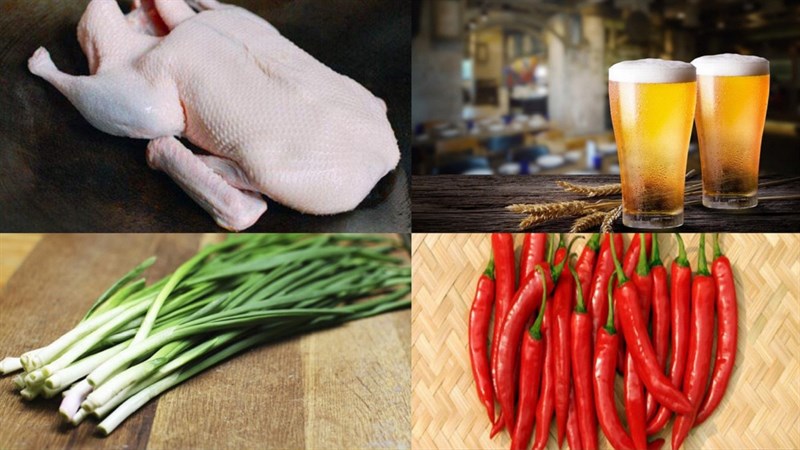 Ingredients for beer-braised duck dish