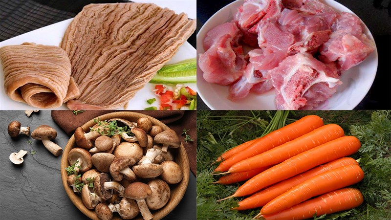 Ingredients for fish stomach hotpot dish with green pepper