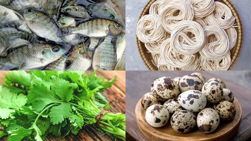 Ingredients for fish cake noodles