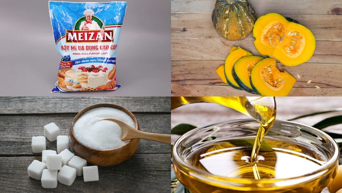 Ingredients for the recipe of Chinese sponge cake (prosperity cake)