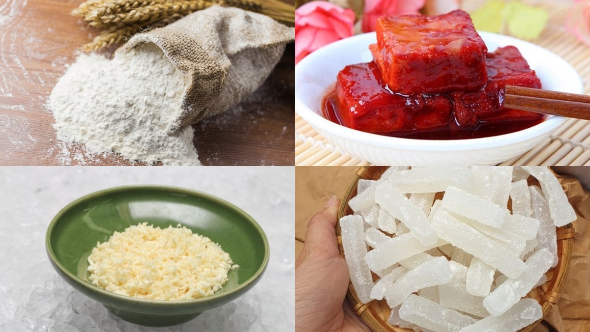 Ingredients for making chao cake and making chao from mooncake