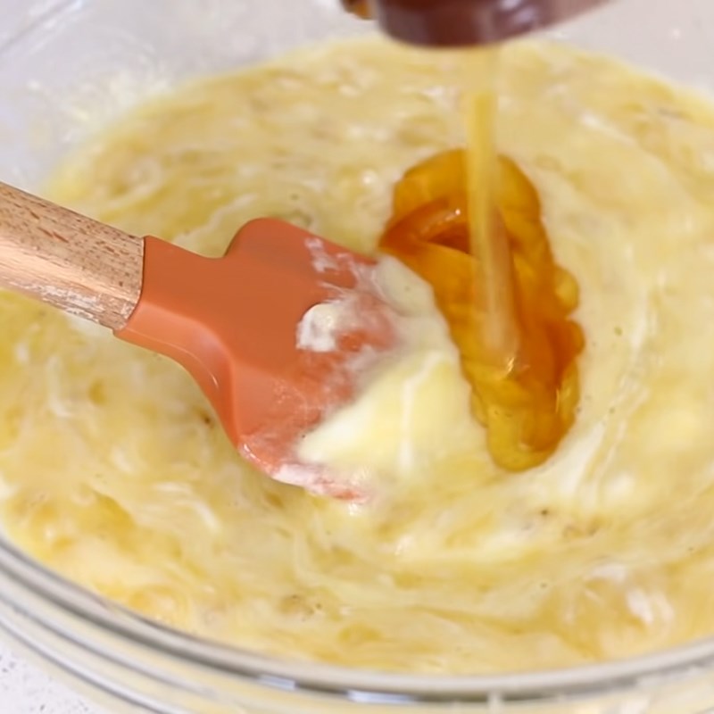 Step 2 Mix the bananas with eggs and yogurt Whole Grain Yogurt Banana Cake using an Air Fryer