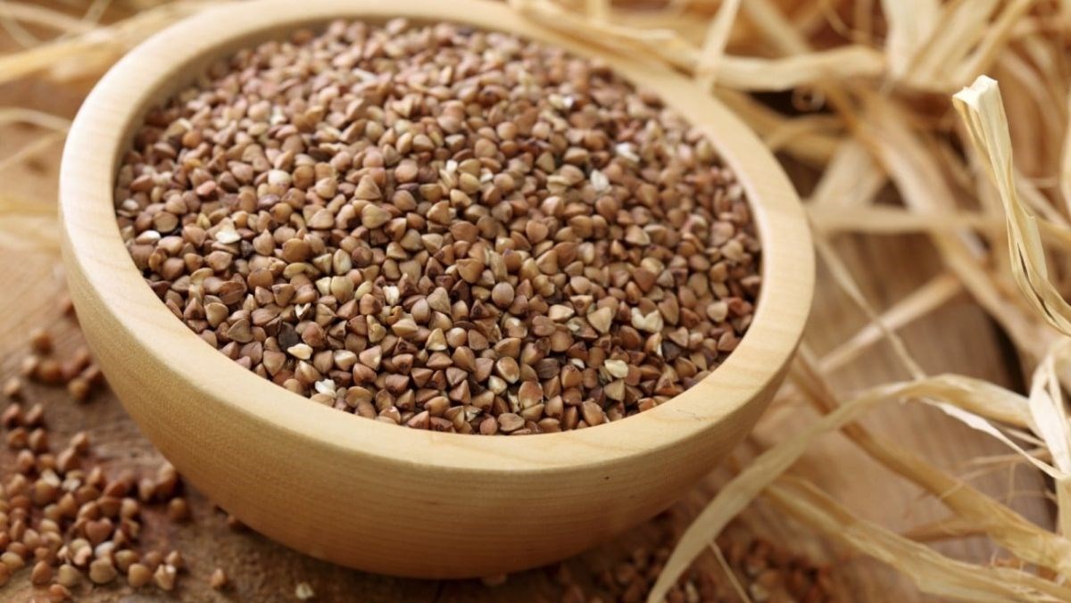 Ingredients for making buckwheat cake at home with an air fryer