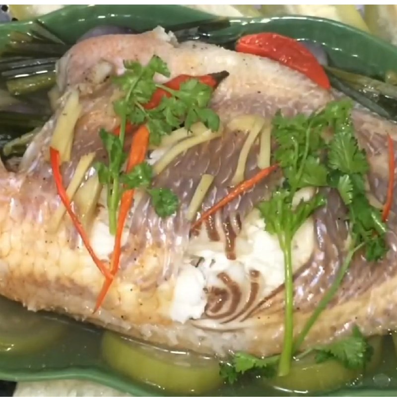 Step 5 Final Product Red Tilapia Steamed with Gourd