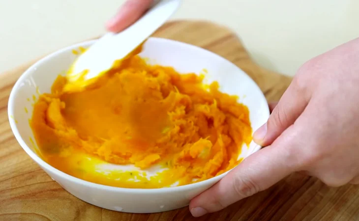 Step 1 Steam and mash the pumpkin Pumpkin Sponge Cake