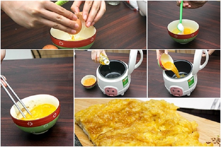 Step 2 Making Fried Eggs Sushi