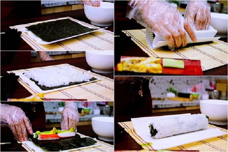 Step 3 Rolling Seaweed Sushi