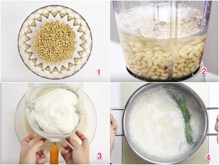 Step 2 Making Tofu Tofu in syrup using a blender