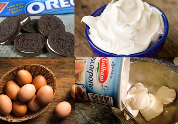 Ingredients for oreo tiramisu