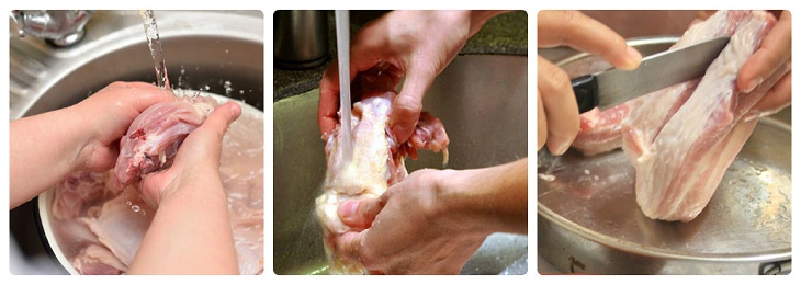 Step 1 Prepare the ribs and shrimp for Ribs Noodle Soup