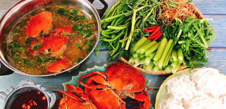 Step 6 Final product Sour Spicy Crab Hotpot