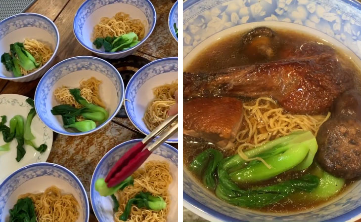 Step 4 Completion of Duck Noodles with Roasted Duck