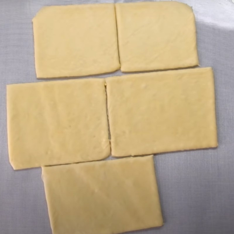 Step 4 Rolling and cutting dough for Fried Cheese-Stuffed Shrimp