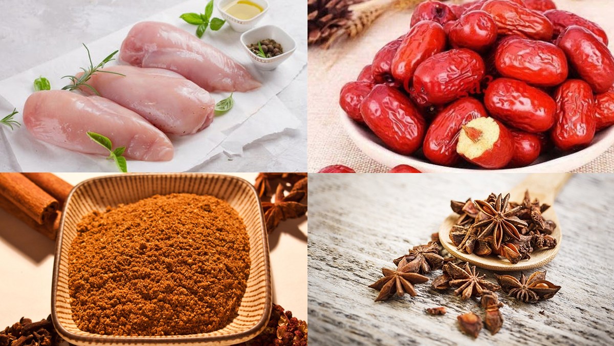 Ingredients for spicy shredded chicken