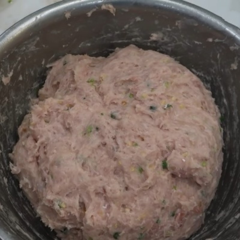 Step 3 Mixing fish cake Nha Trang fish cake