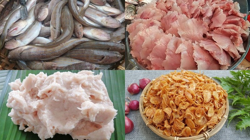 Ingredients for Nha Trang fish cake dish
