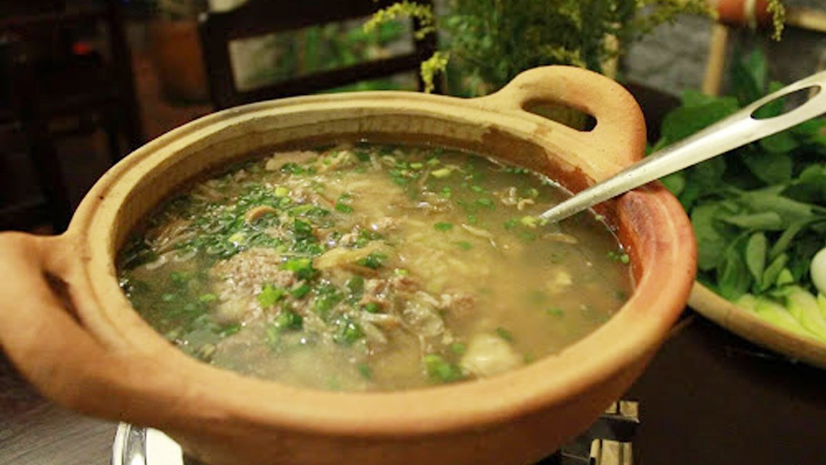 Mud crab porridge