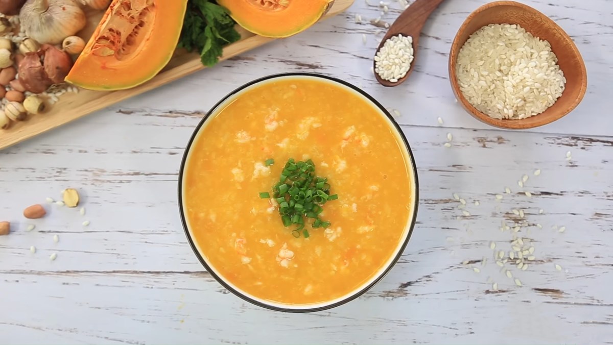 2 Simple, Delicious, and Nutritious Ways to Cook Shrimp, Pumpkin, and Minced Meat Porridge 2 Pumpkin shrimp porridge