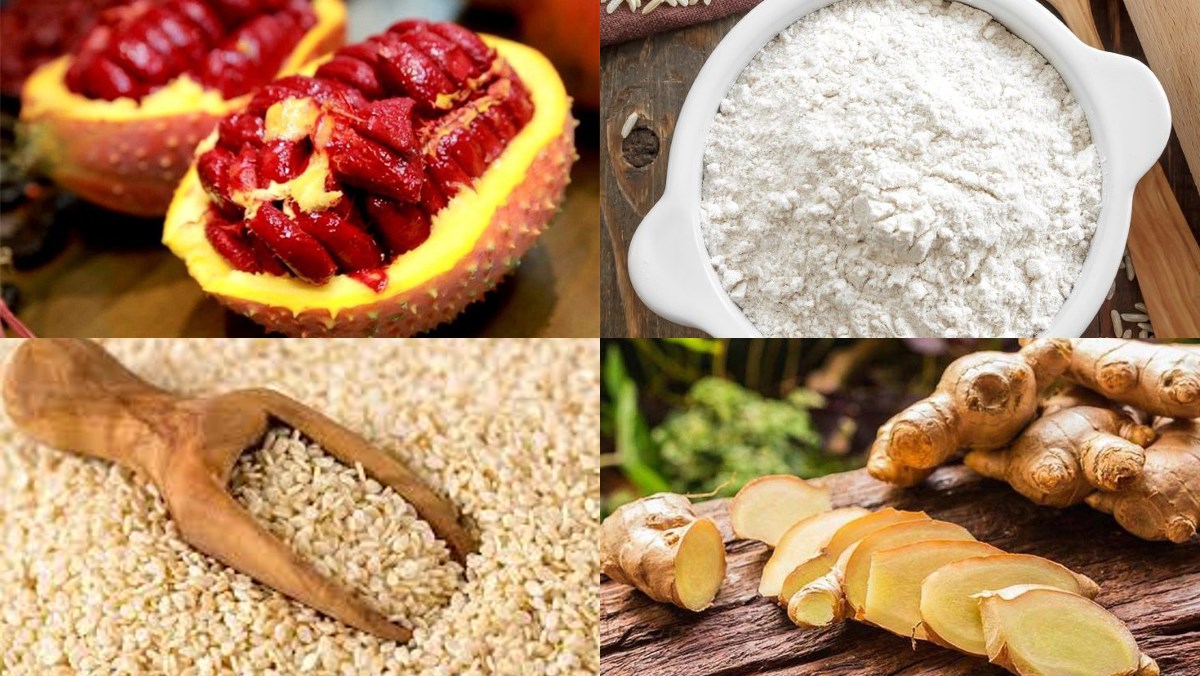 Ingredients for Gac sticky rice cake