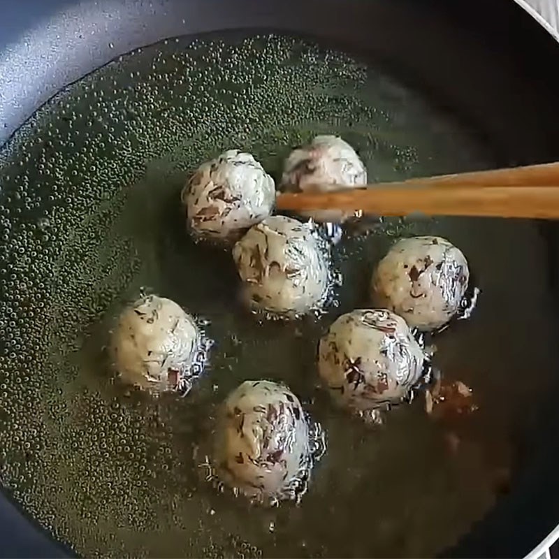 Step 6 Fry the fish Fish balls with orange sauce