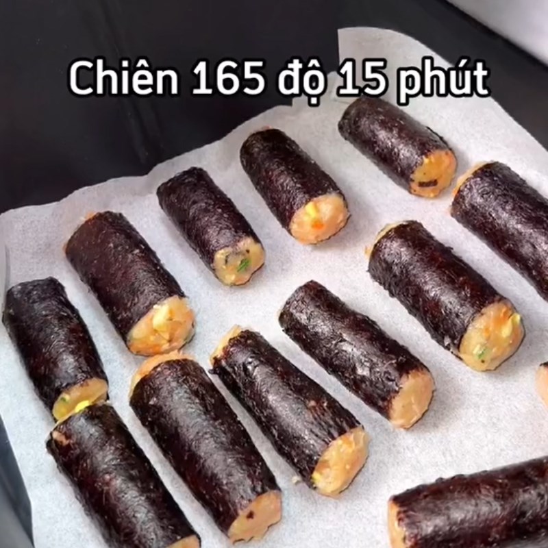 Step 3 Fry the Seaweed Chicken Rolls Seaweed Chicken Rolls (Recipe shared from Tiktok Cooking with TasteVN)