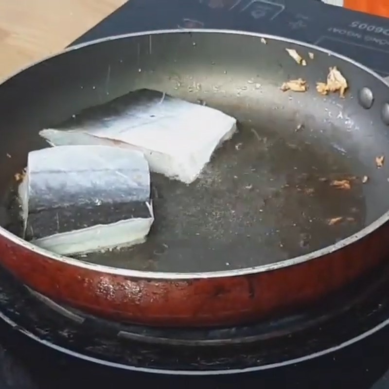 Step 2 Fry Dried Snakehead Fish Sour Soup with Dried Snakehead Fish and Water Celery
