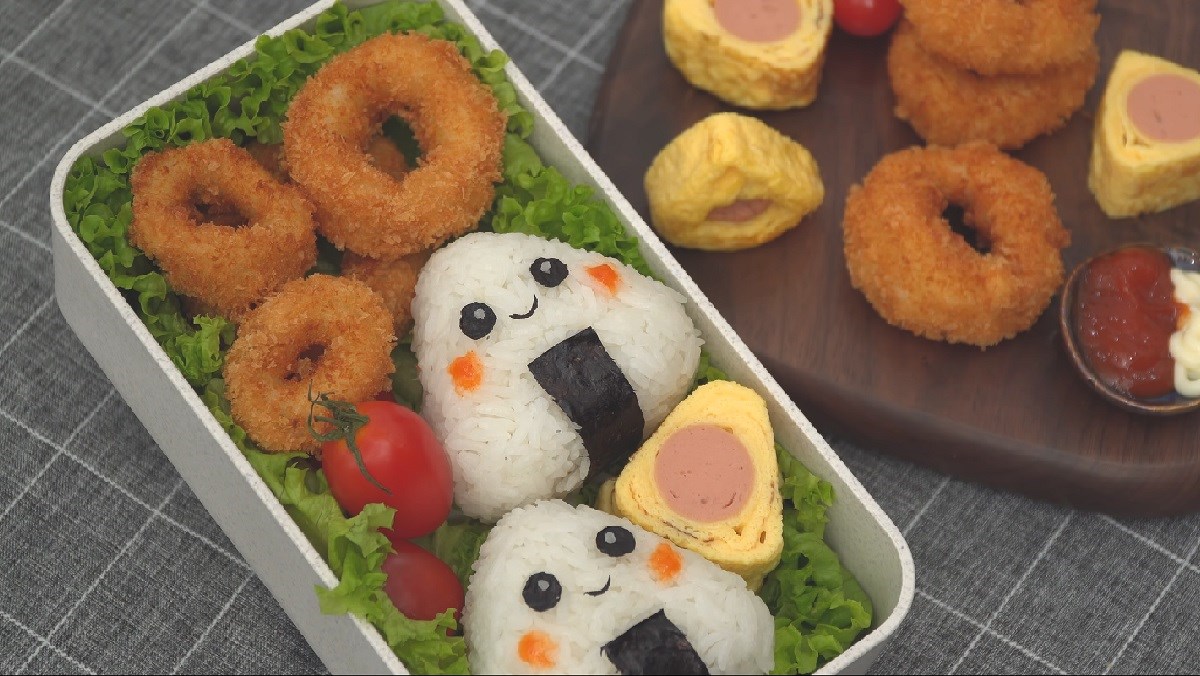 Fried squid bento rice