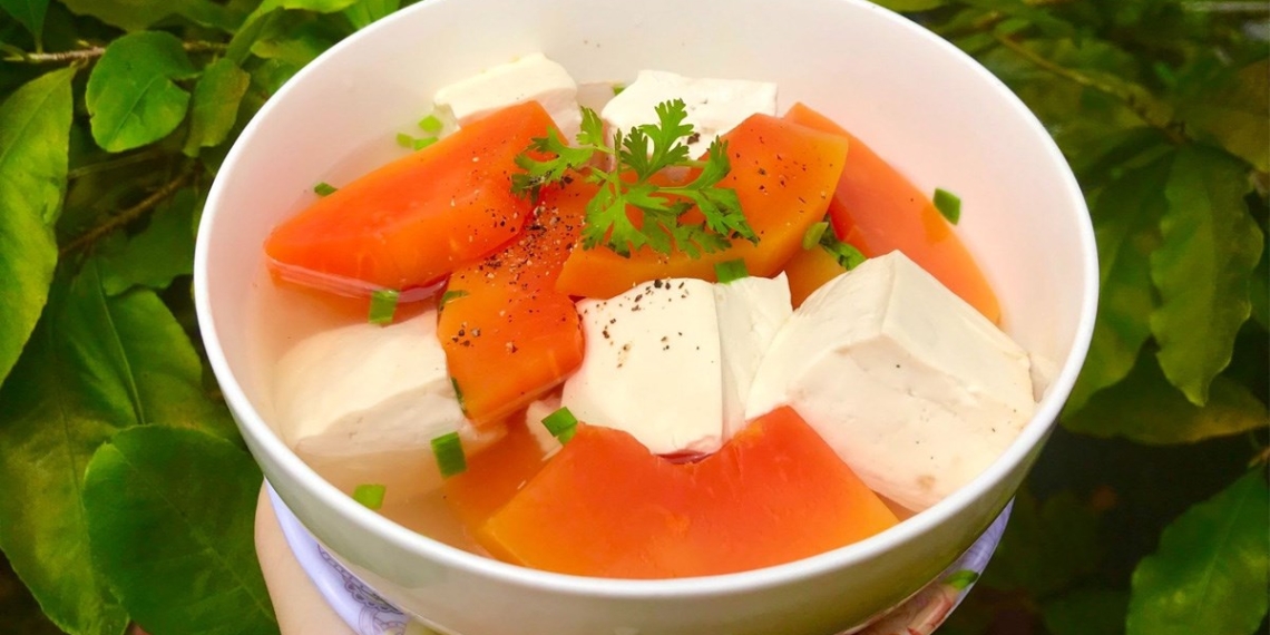 cooking durian soup with fried tofu delicious recipe 14365
